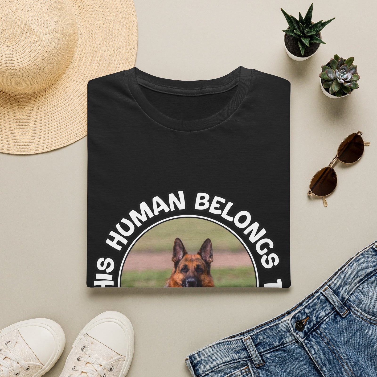 Personalized Graphic Tee – This Human Belongs To – photo 17