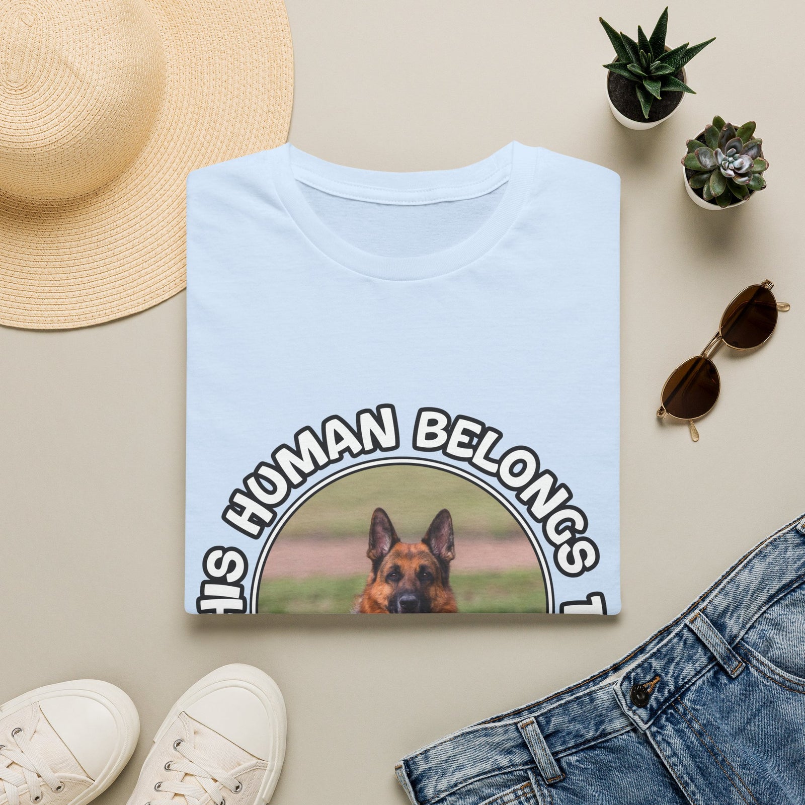 Personalized Graphic Tee – This Human Belongs To – photo 2