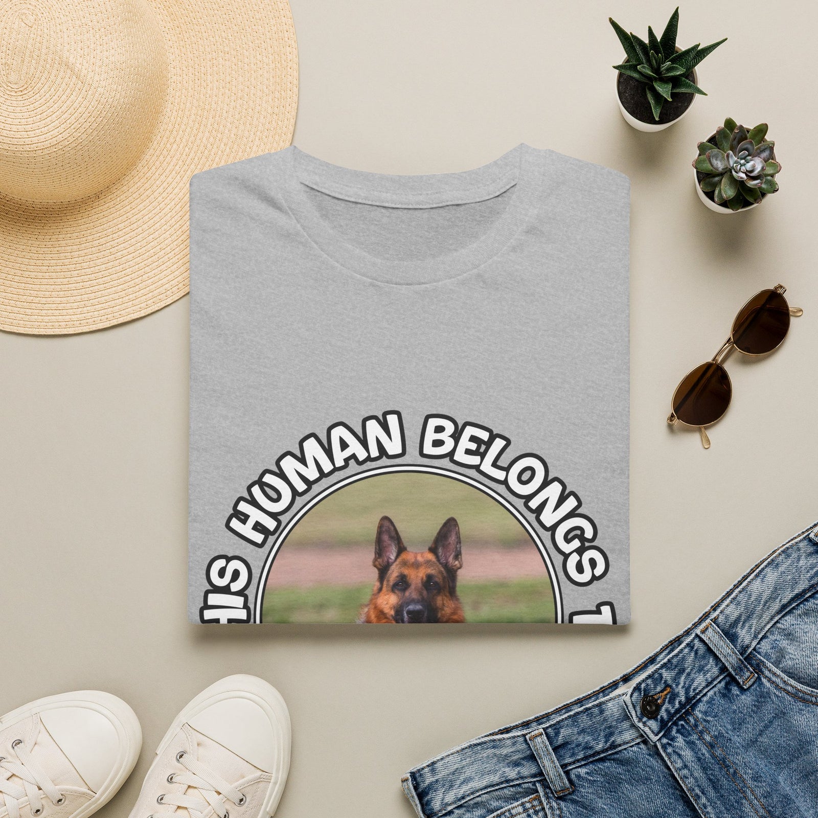 Personalized Graphic Tee – This Human Belongs To – photo 11