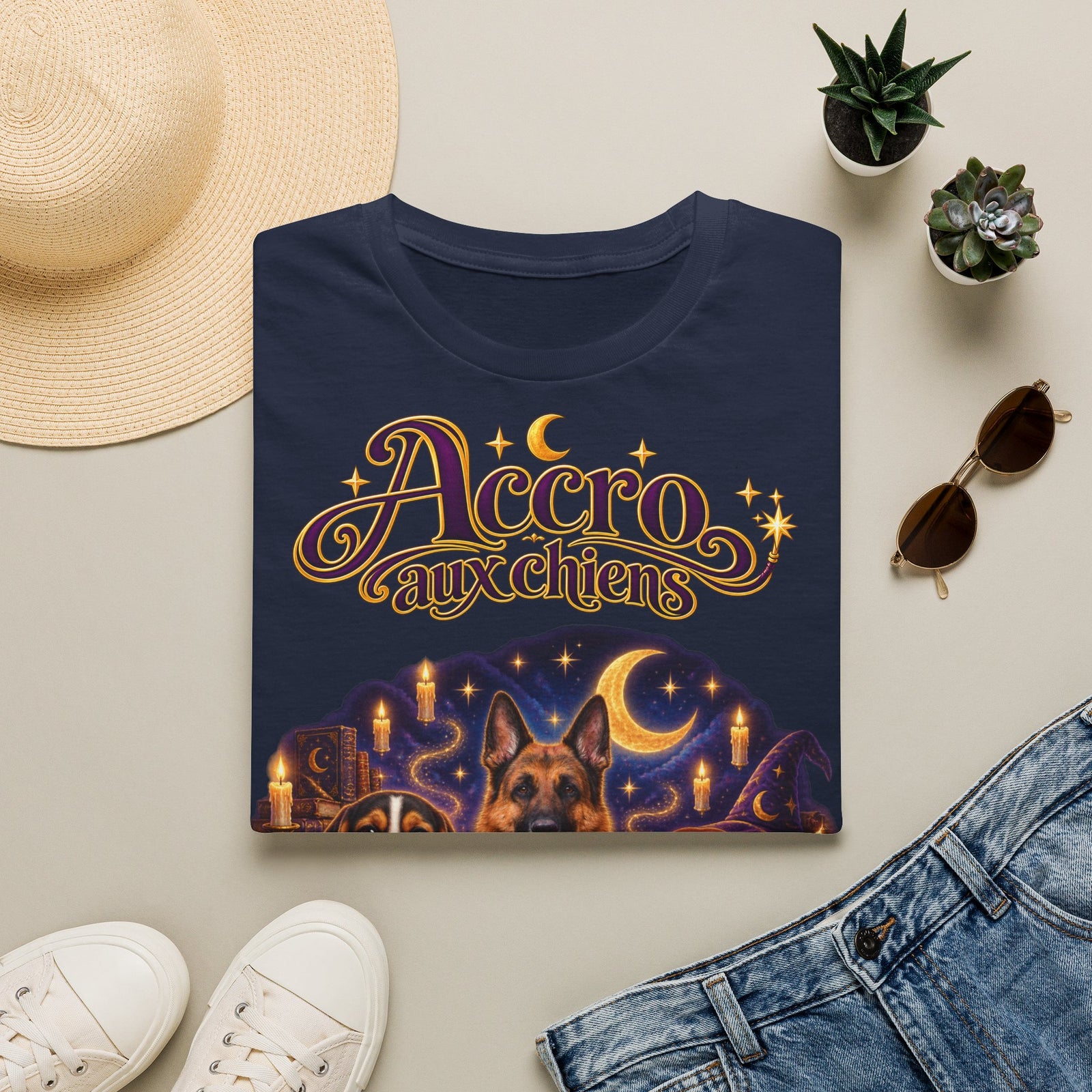 T-shirt perso personnalisé – Accro aux chiens – photo 2