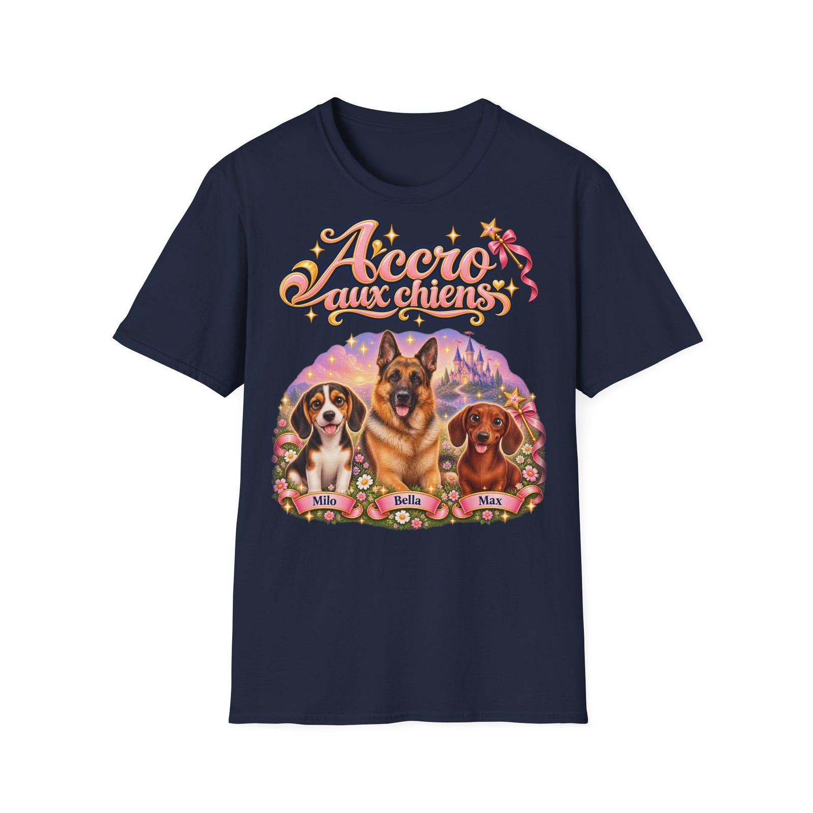 T-shirt personnalisé – Accro aux chiens