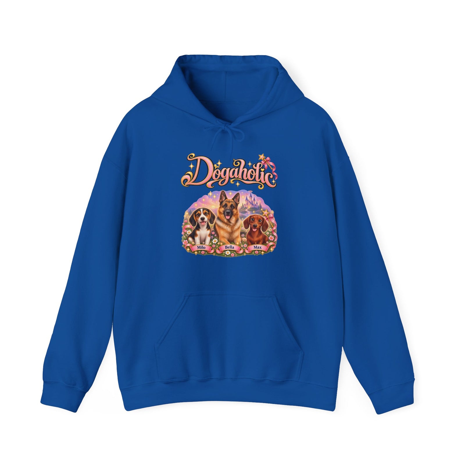 Personalized Graphic Tee – Dogaholic Fairy Tale – Hoodie Royal