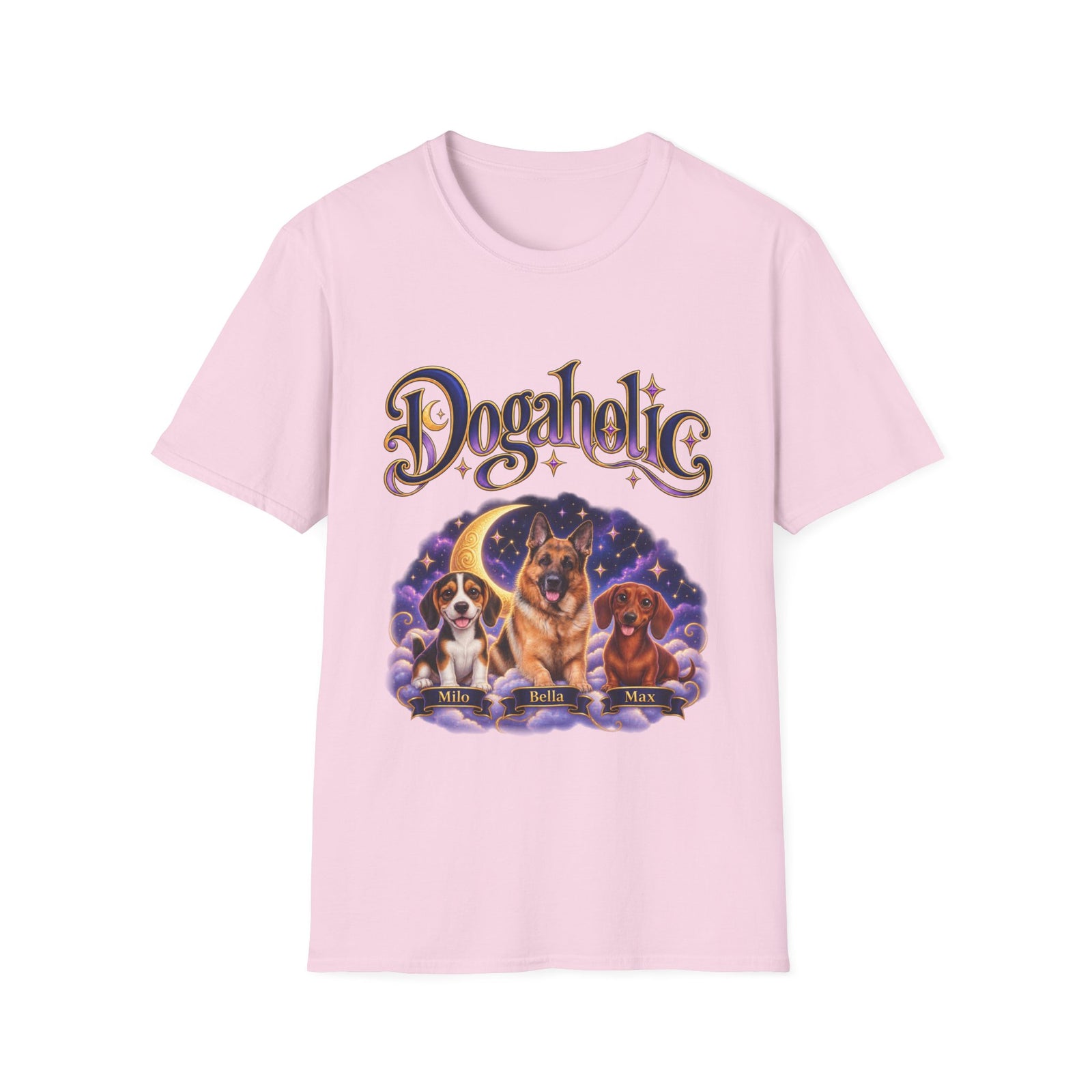 Personalized Graphic Tee – Dogaholic Celestial Dogs – photo 19