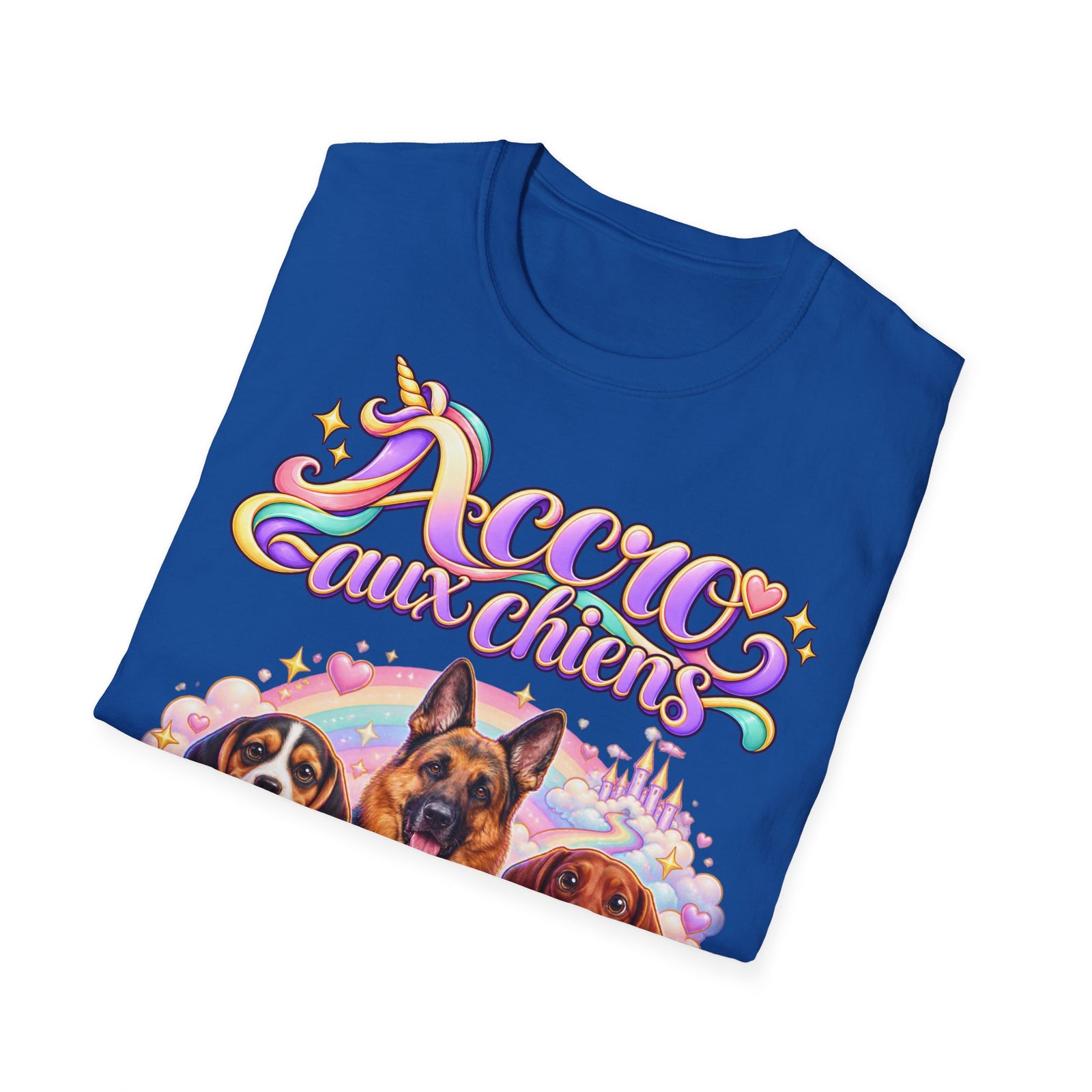 Tee shirt personnalisé – Chiens licorne arc-en-ciel – photo 6