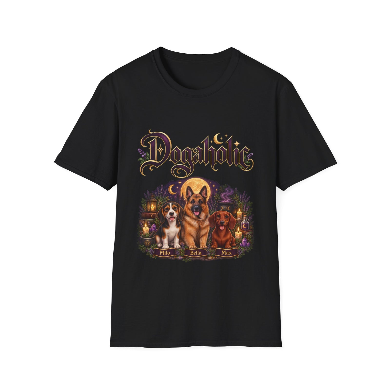 Personalized Graphic Tee – Witchy Dogaholic – photo 16