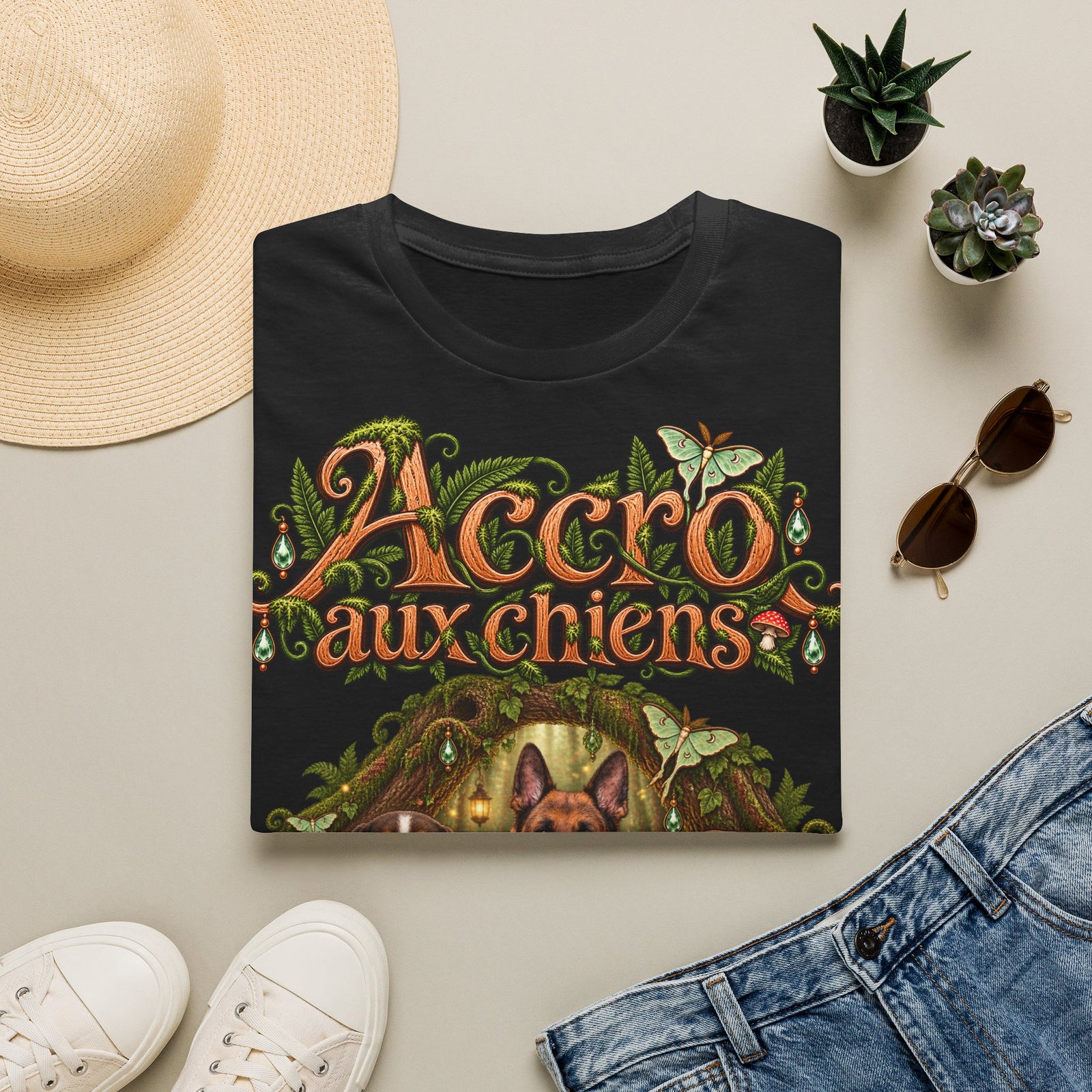 Tee shirt personnalisé – Chiens en forêt féerique – photo 14