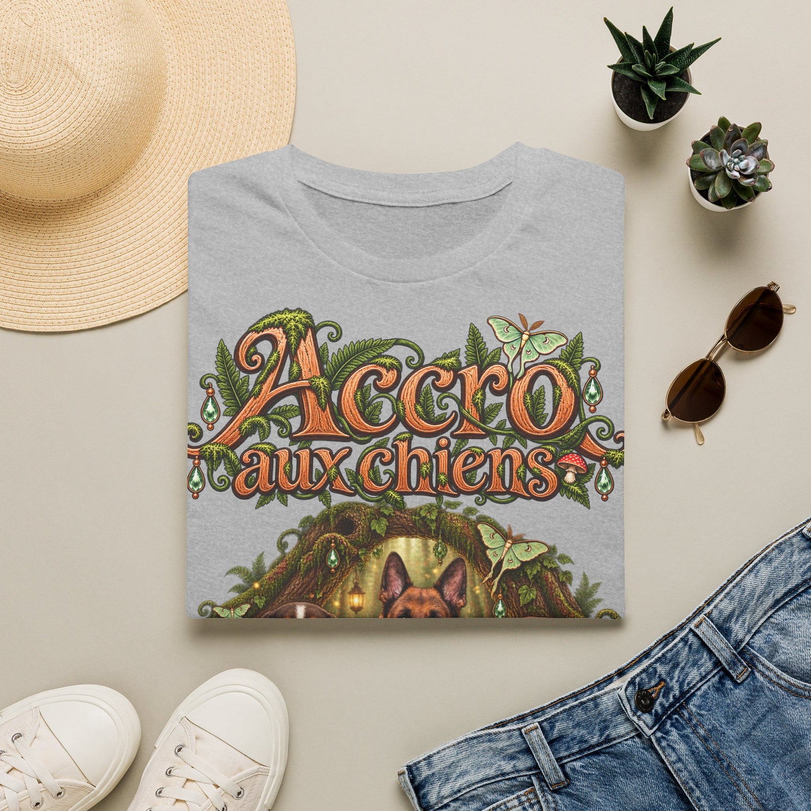 Tee shirt personnalisé – Chiens en forêt féerique – photo 8