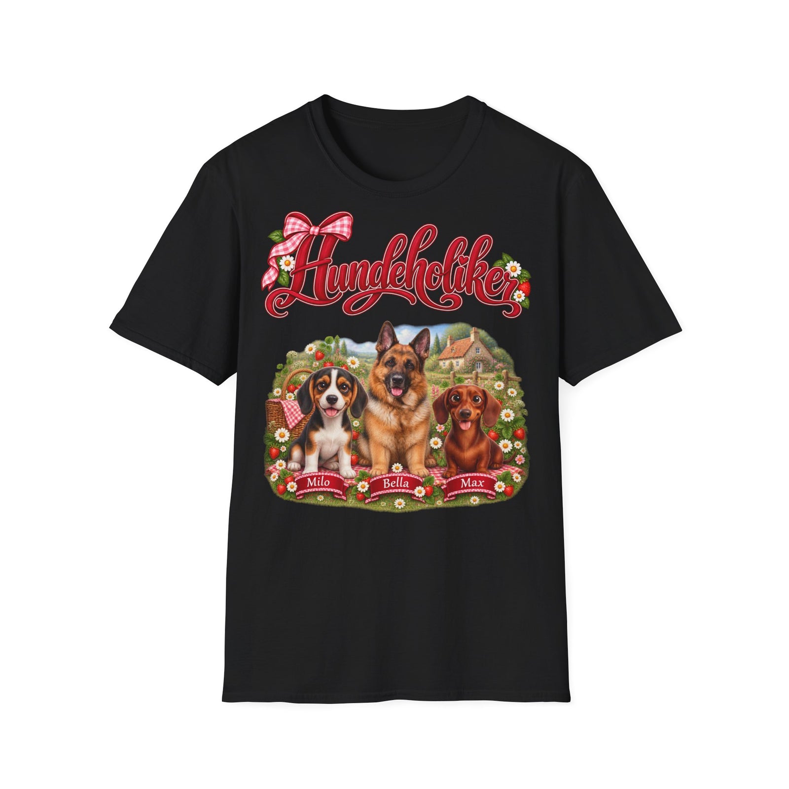 Personalisiertes T-Shirt mit Hunden – Hundeholiker Picknick – Foto 13