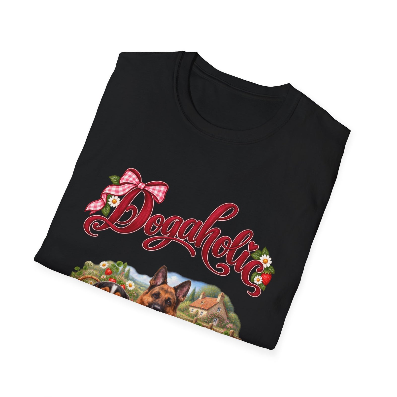 Personalized Graphic Tee – Dogaholic Strawberry Picnic – photo 18