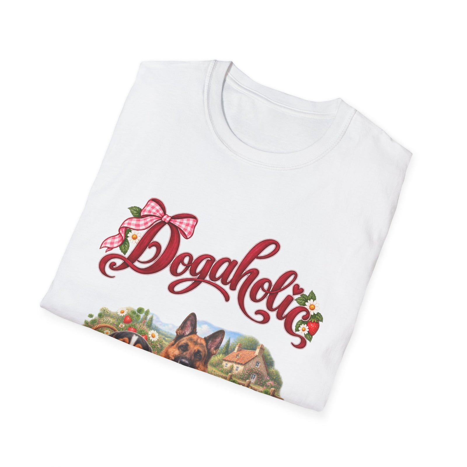 Personalized Graphic Tee – Dogaholic Strawberry Picnic – photo 15