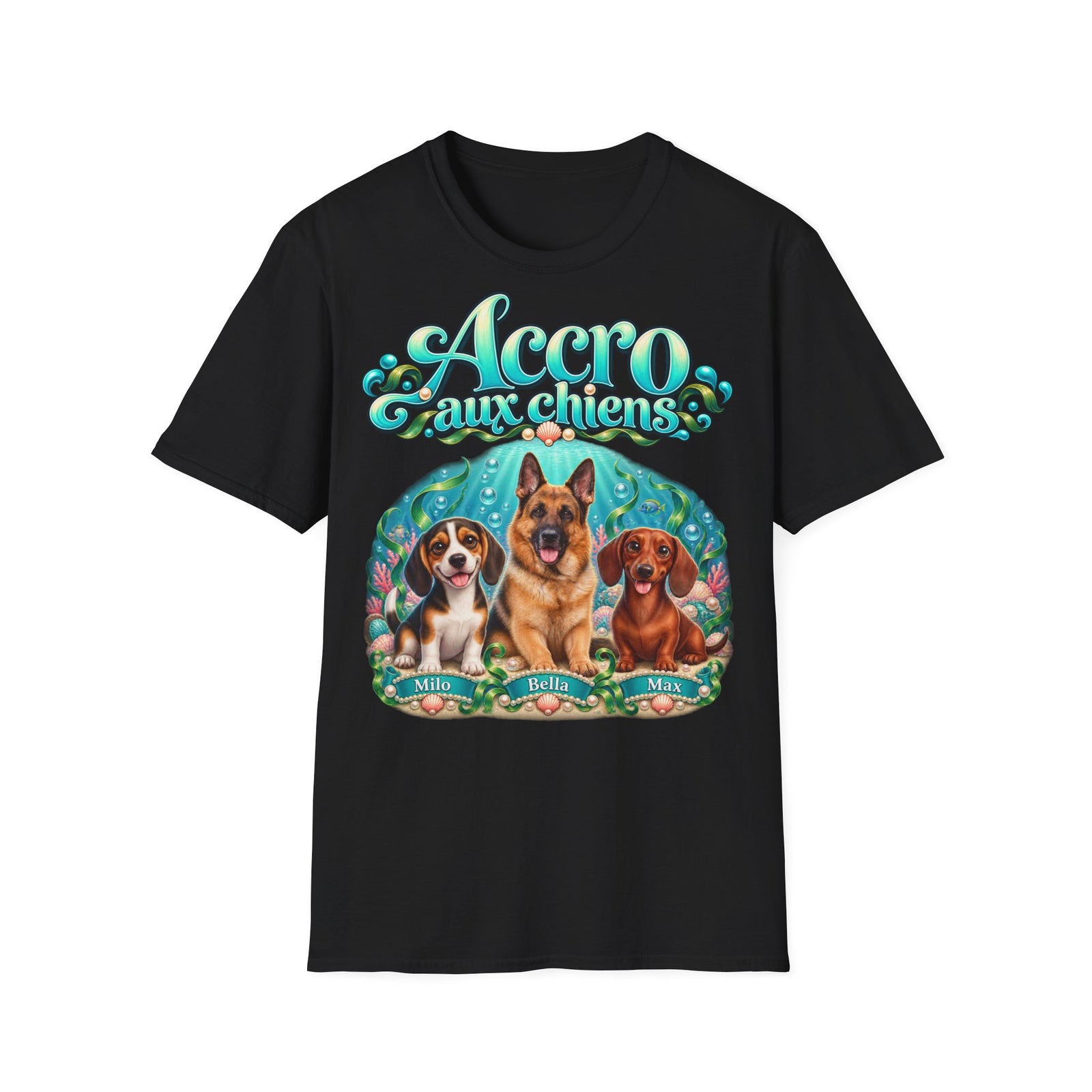T-shirt perso personnalisé – Chiens dans l'océan – photo 13