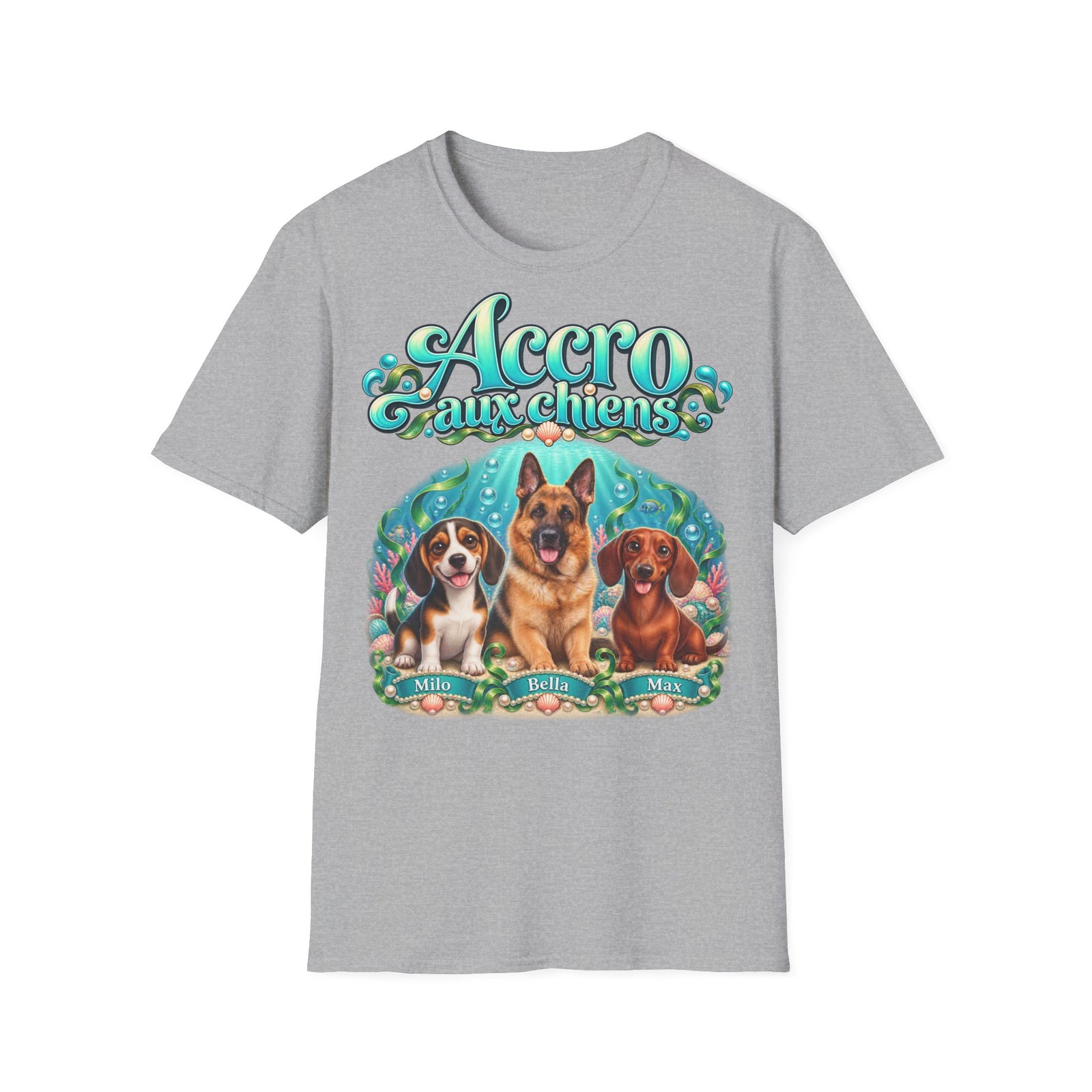 T-shirt perso personnalisé – Chiens dans l'océan – photo 7