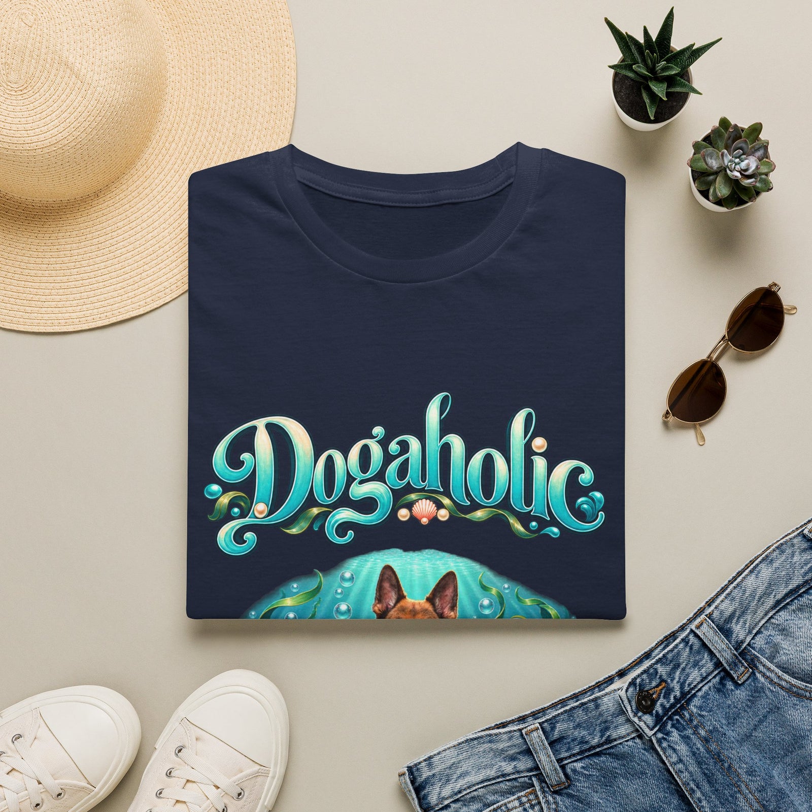 Personalized Graphic Tee – Dogaholic Mermaid Dogs – photo 5