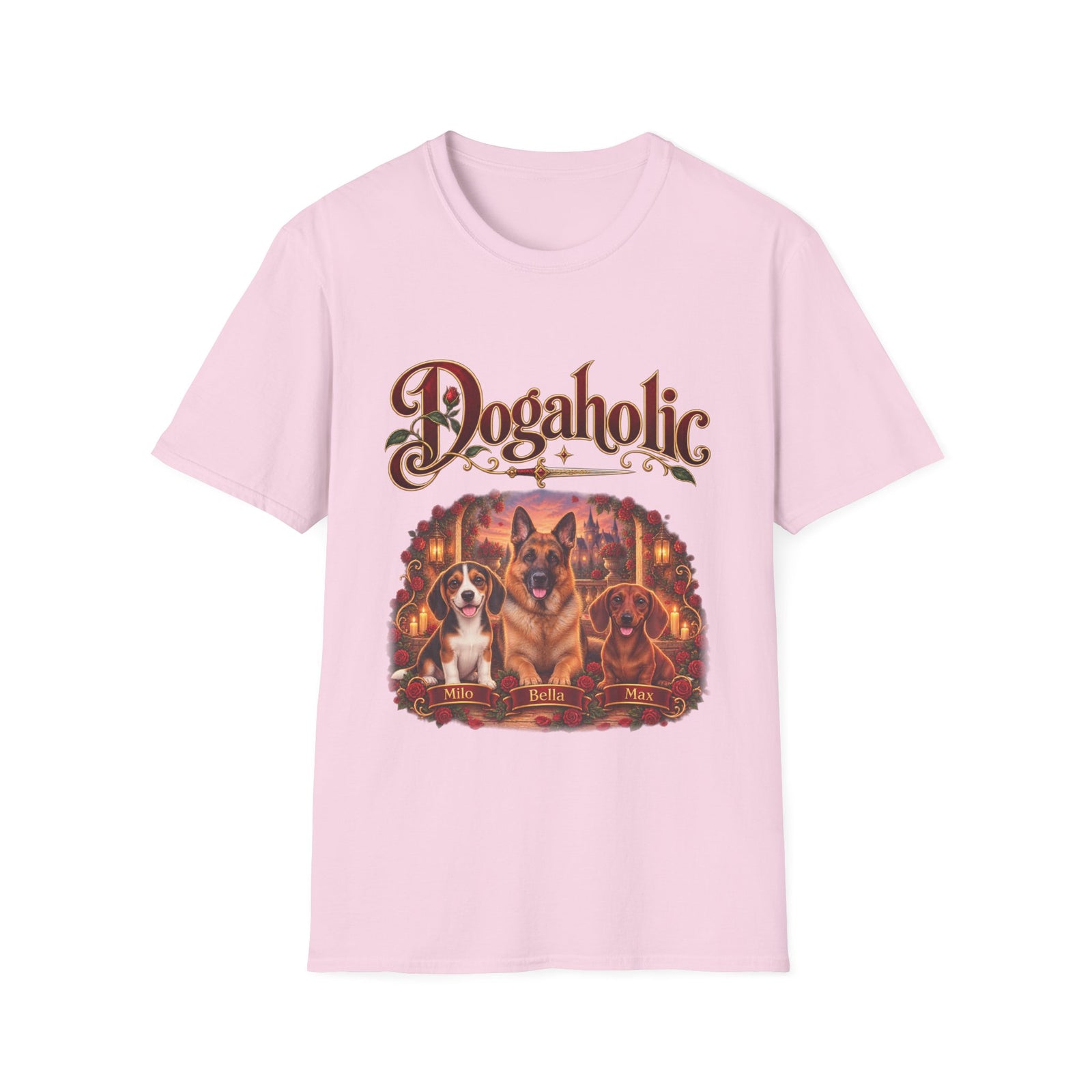 Personalized Graphic Tee – Dogaholic Rose Fantasy – photo 19