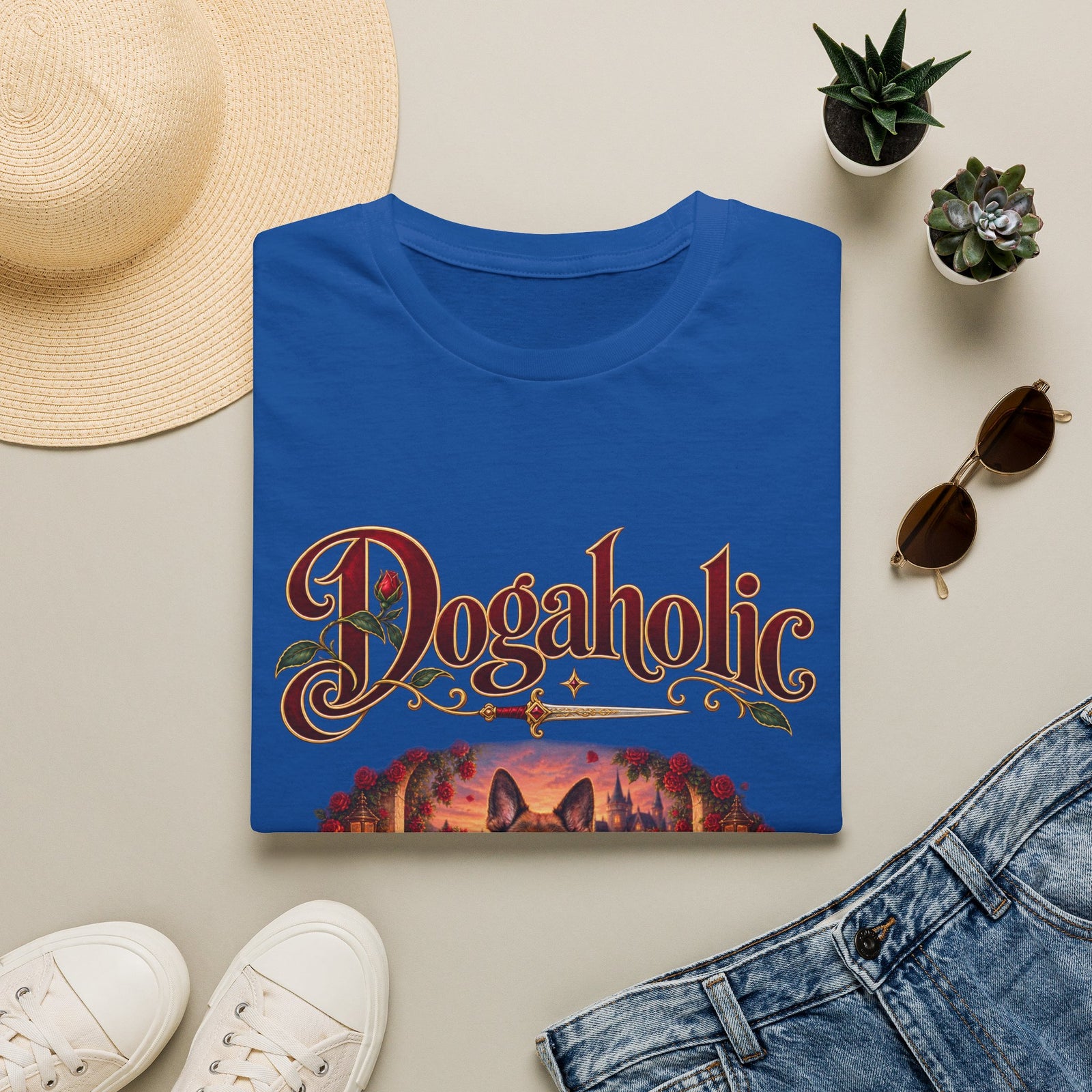 Personalized Graphic Tee – Dogaholic Rose Fantasy – photo 8
