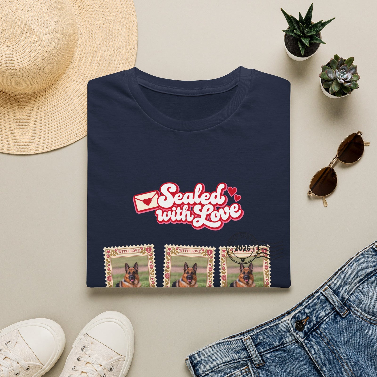 Personalized Graphic Tee – Sealed with Love Stamps – photo 5
