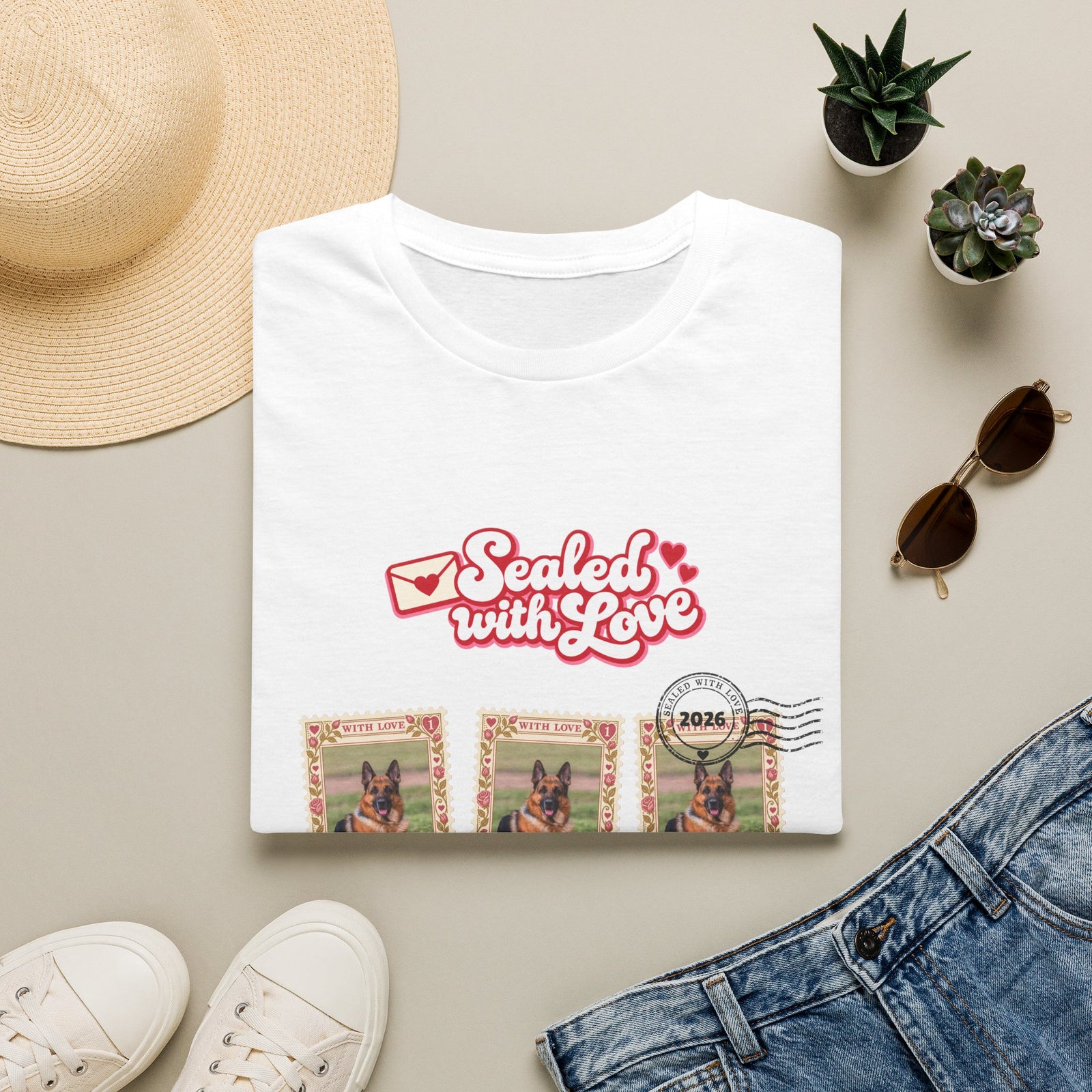 Personalized Graphic Tee – Sealed with Love Stamps – photo 14