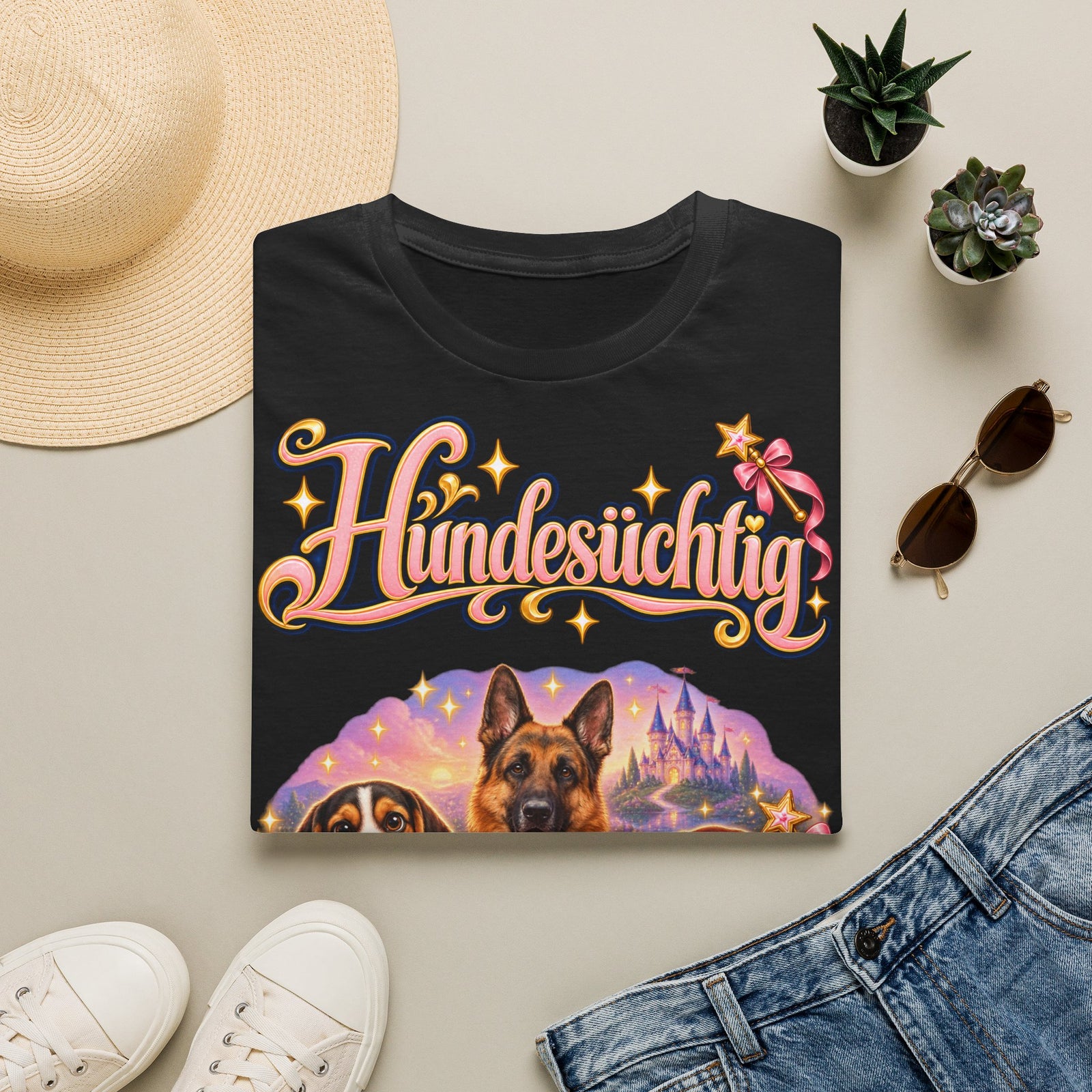 Personalisiertes T-Shirt mit Hunden – Hundesüchtig Märchenschloss – Foto 14