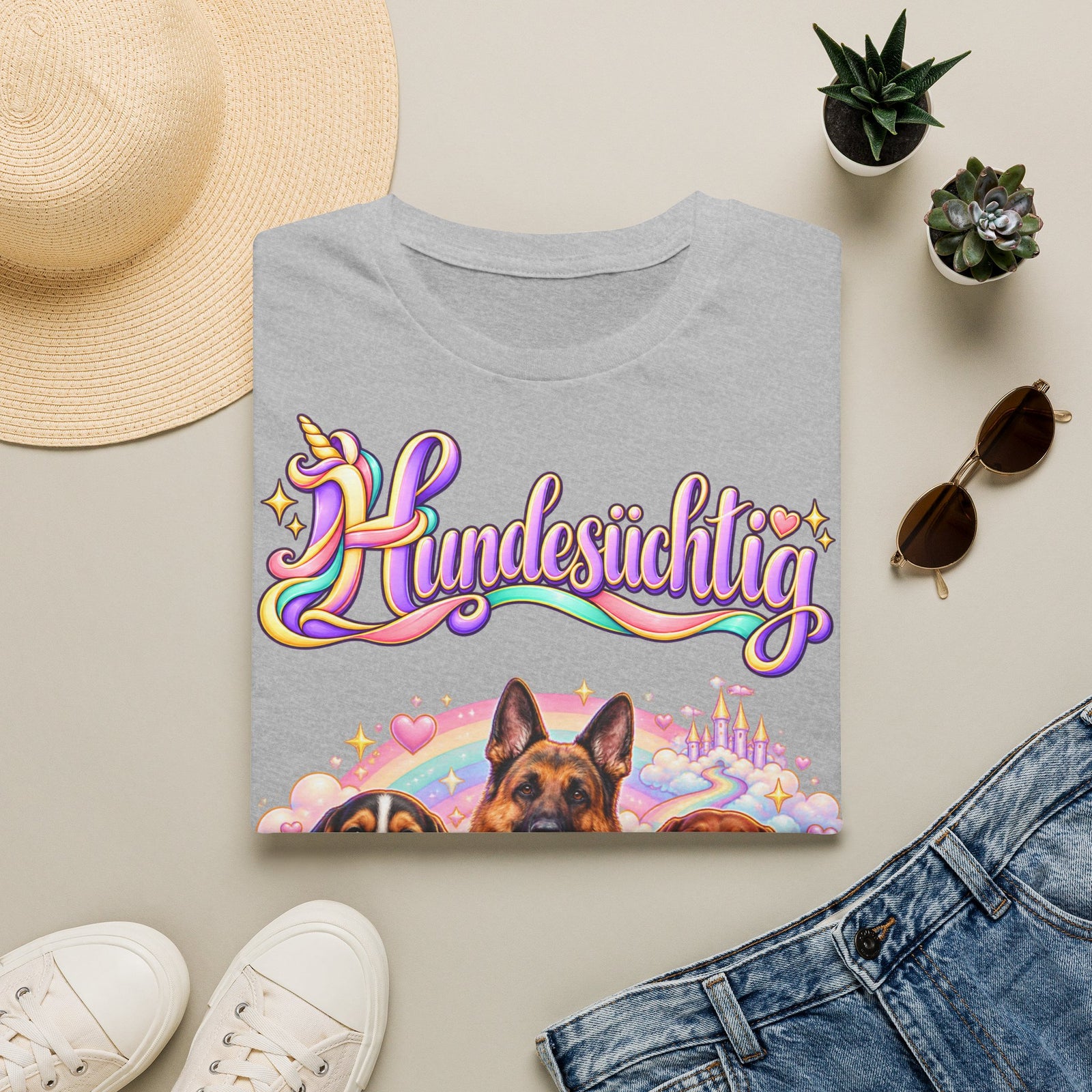 Personalisiertes lustiges T-Shirt – Hundesüchtig Einhorn – Foto 8