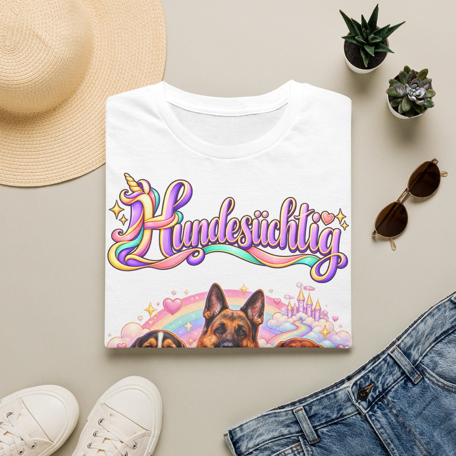Personalisiertes lustiges T-Shirt – Hundesüchtig Einhorn – Foto 11