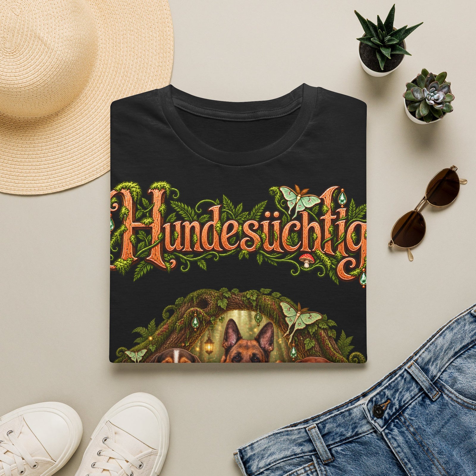 Personalisiertes T-Shirt mit Hunden – Hundesüchtig Zauberwald – Foto 14
