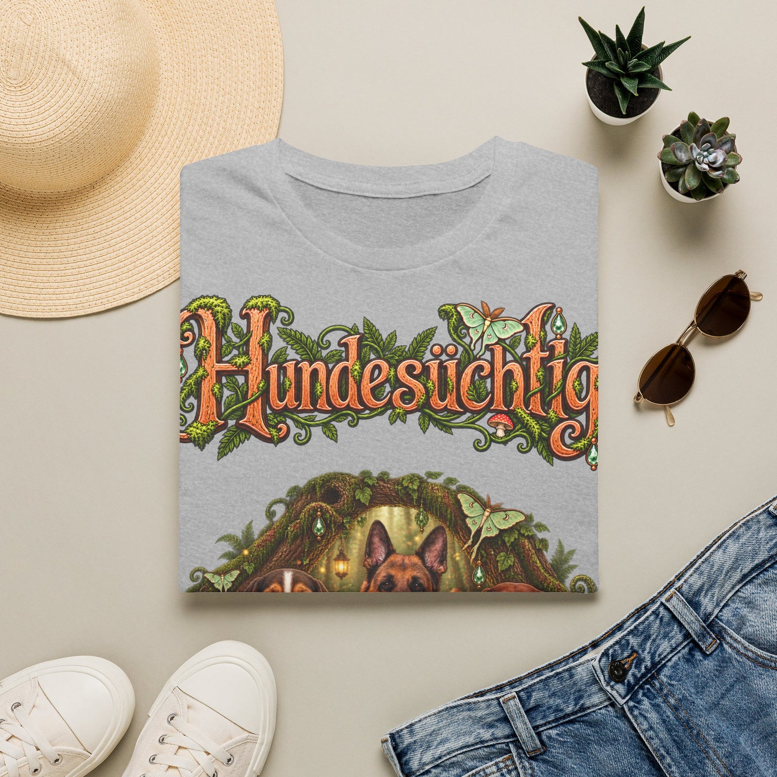 Personalisiertes T-Shirt mit Hunden – Hundesüchtig Zauberwald – Foto 8