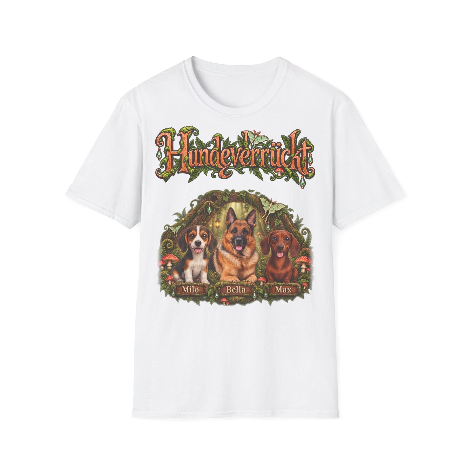 Personalisiertes T-Shirt mit Hunden – Hundeverrückt Zauberwald – Foto 10