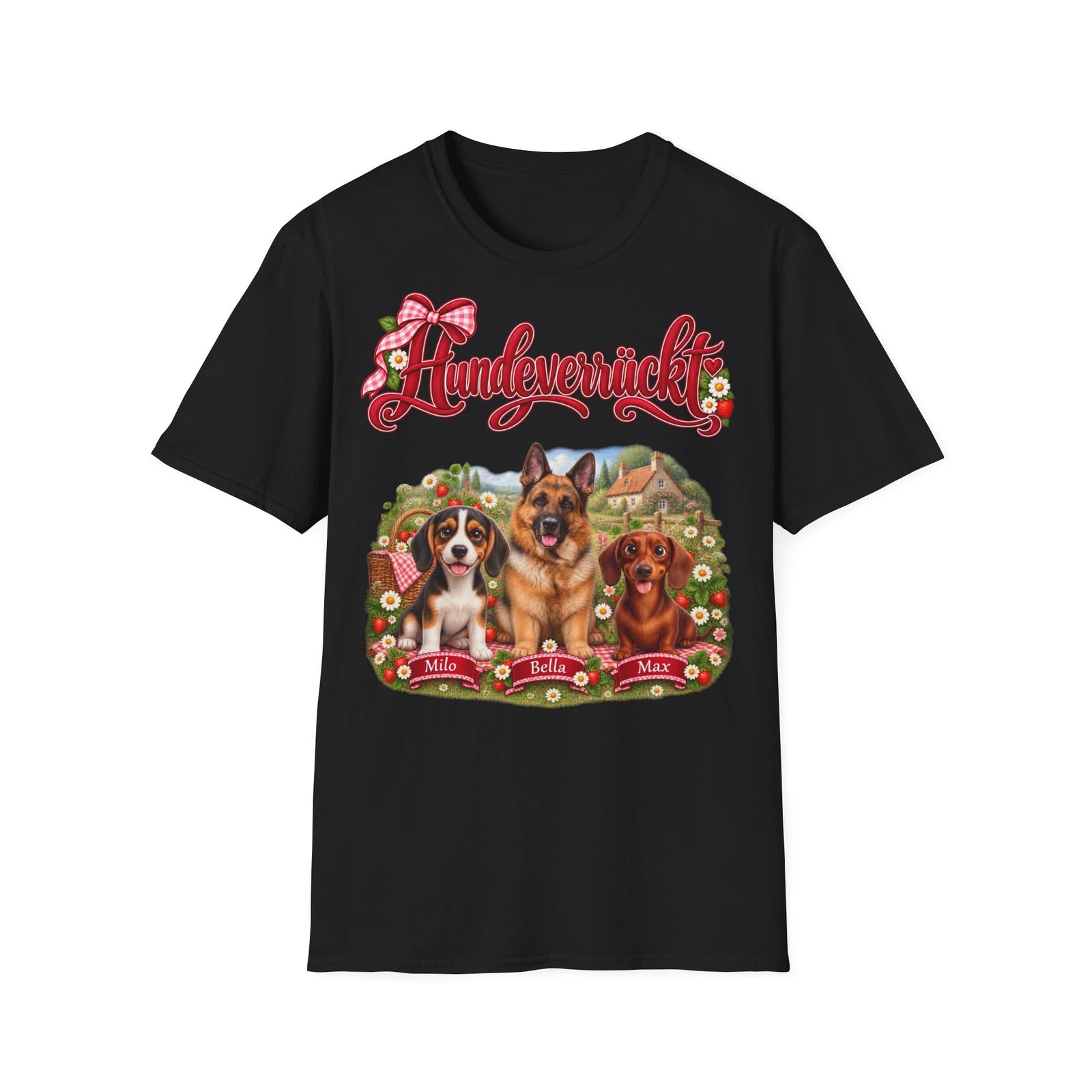 Personalisiertes T-Shirt mit Hunden – Hundeverrückt Picknick – Foto 13