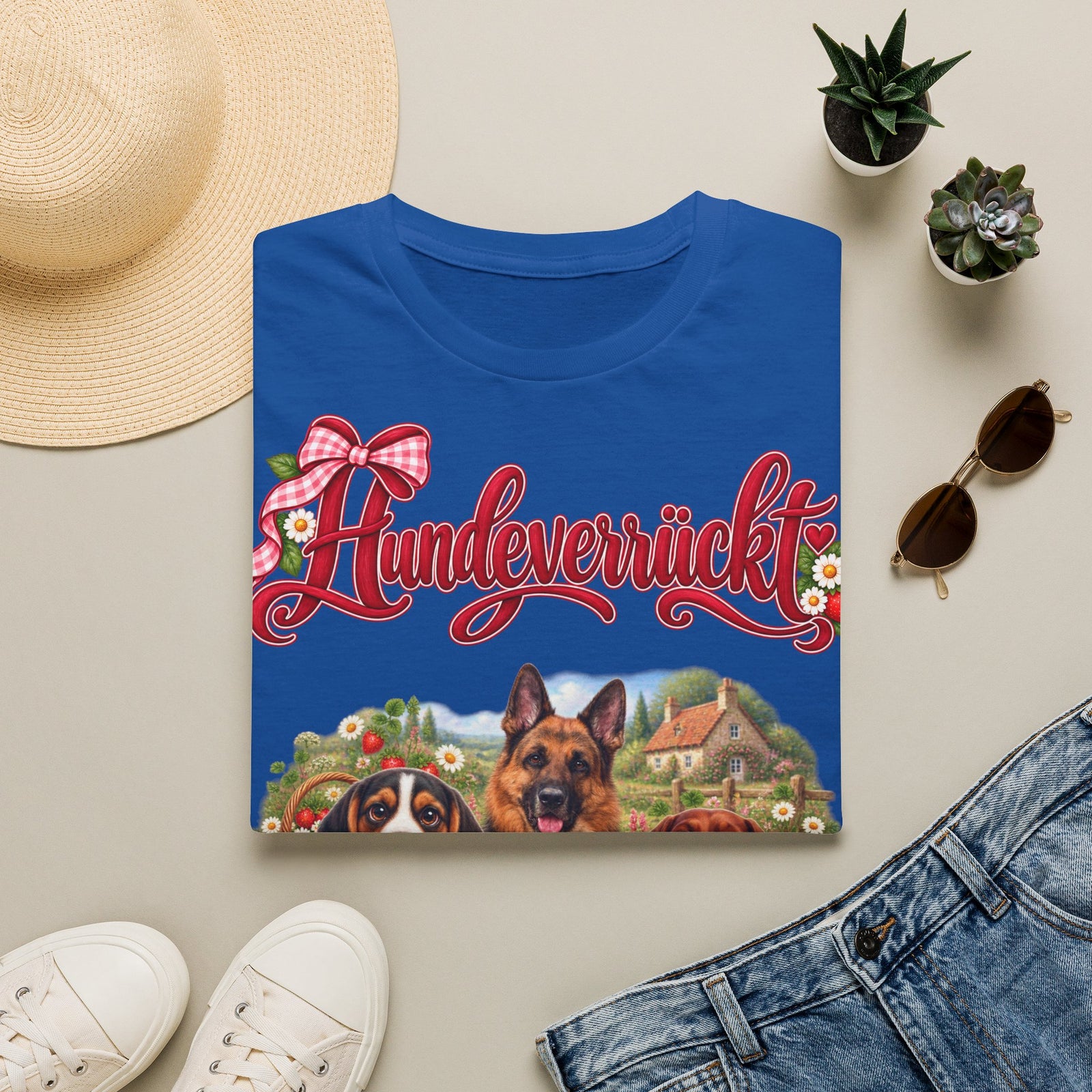 Personalisiertes T-Shirt mit Hunden – Hundeverrückt Picknick – Foto 5