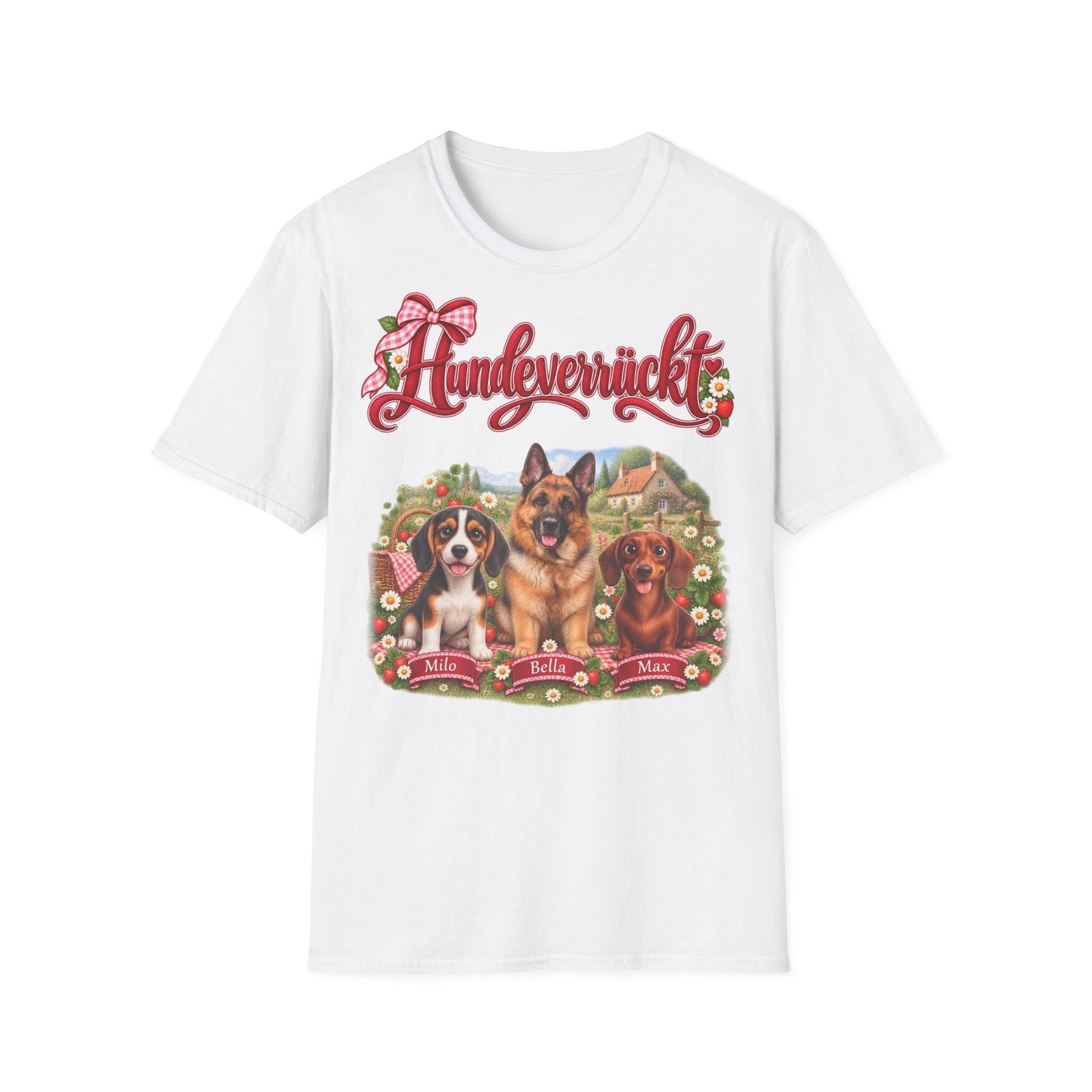 Personalisiertes T-Shirt mit Hunden – Hundeverrückt Picknick – Foto 10