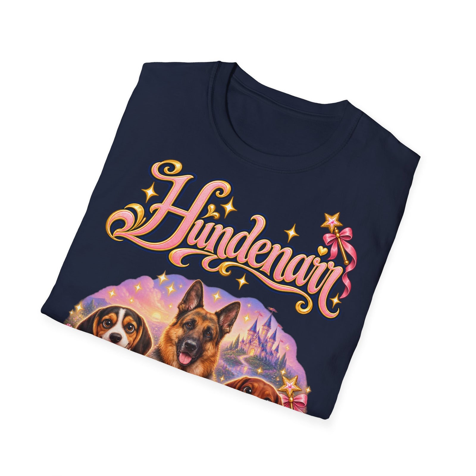 Personalisiertes T-Shirt mit Hunden – Hundenarr Märchenschloss – Foto 3