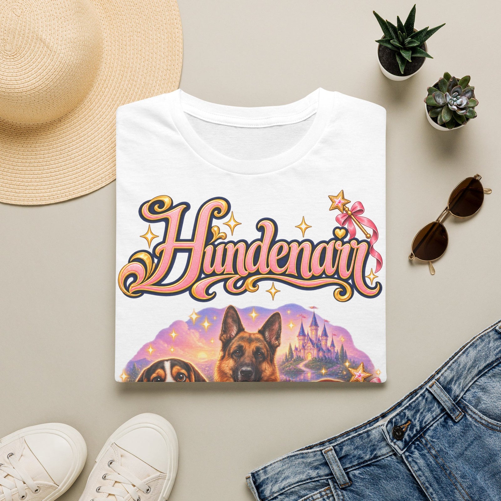 Personalisiertes T-Shirt mit Hunden – Hundenarr Märchenschloss – Foto 11
