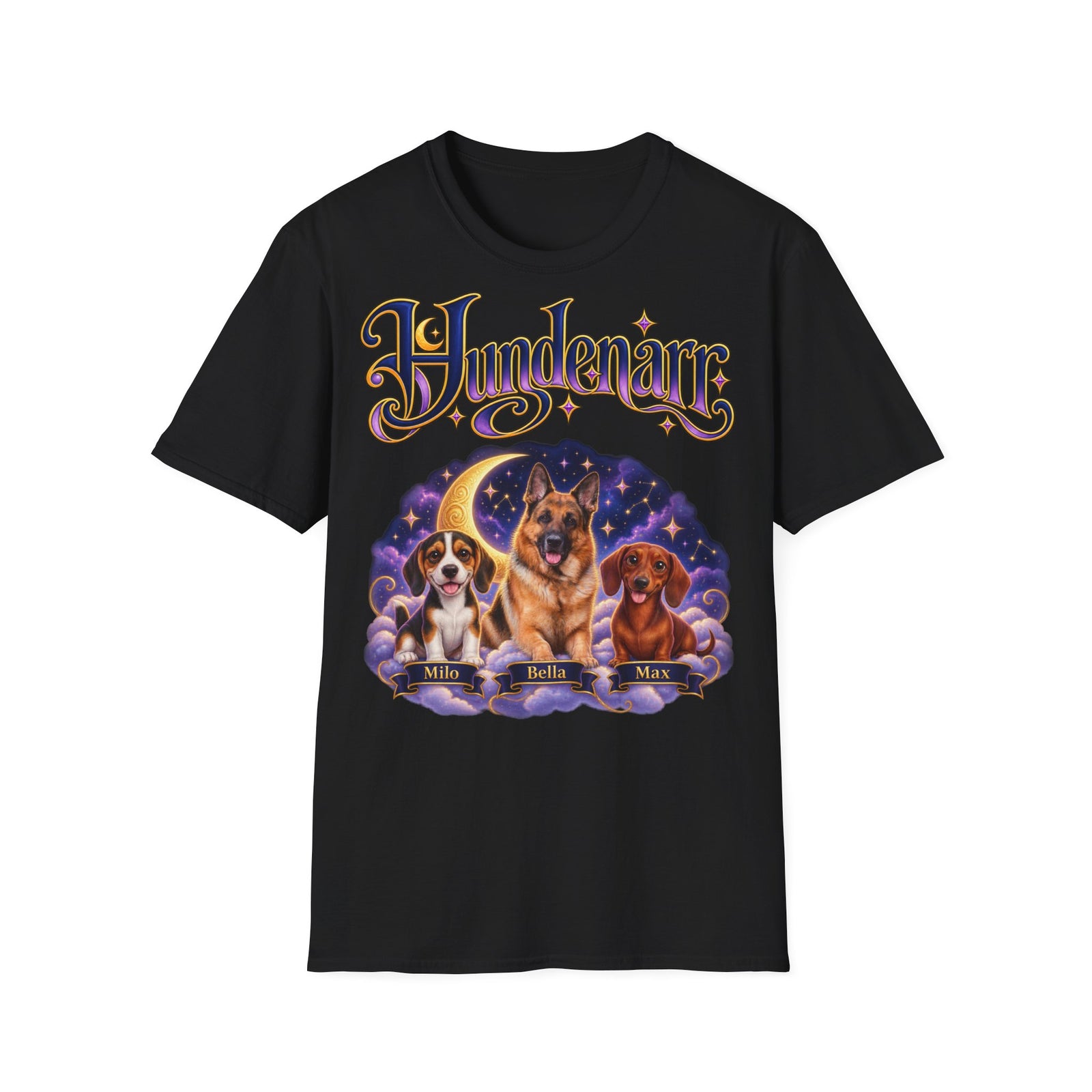Personalisiertes T-Shirt mit Hunden – Hundenarr Sternenhimmel – Foto 13