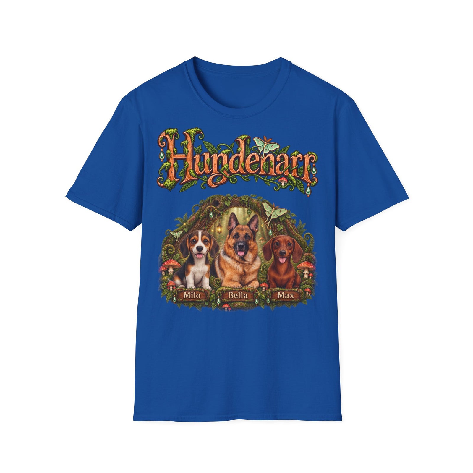 Personalisiertes T-Shirt mit Hunden – Hundenarr im Zauberwald – Foto 4