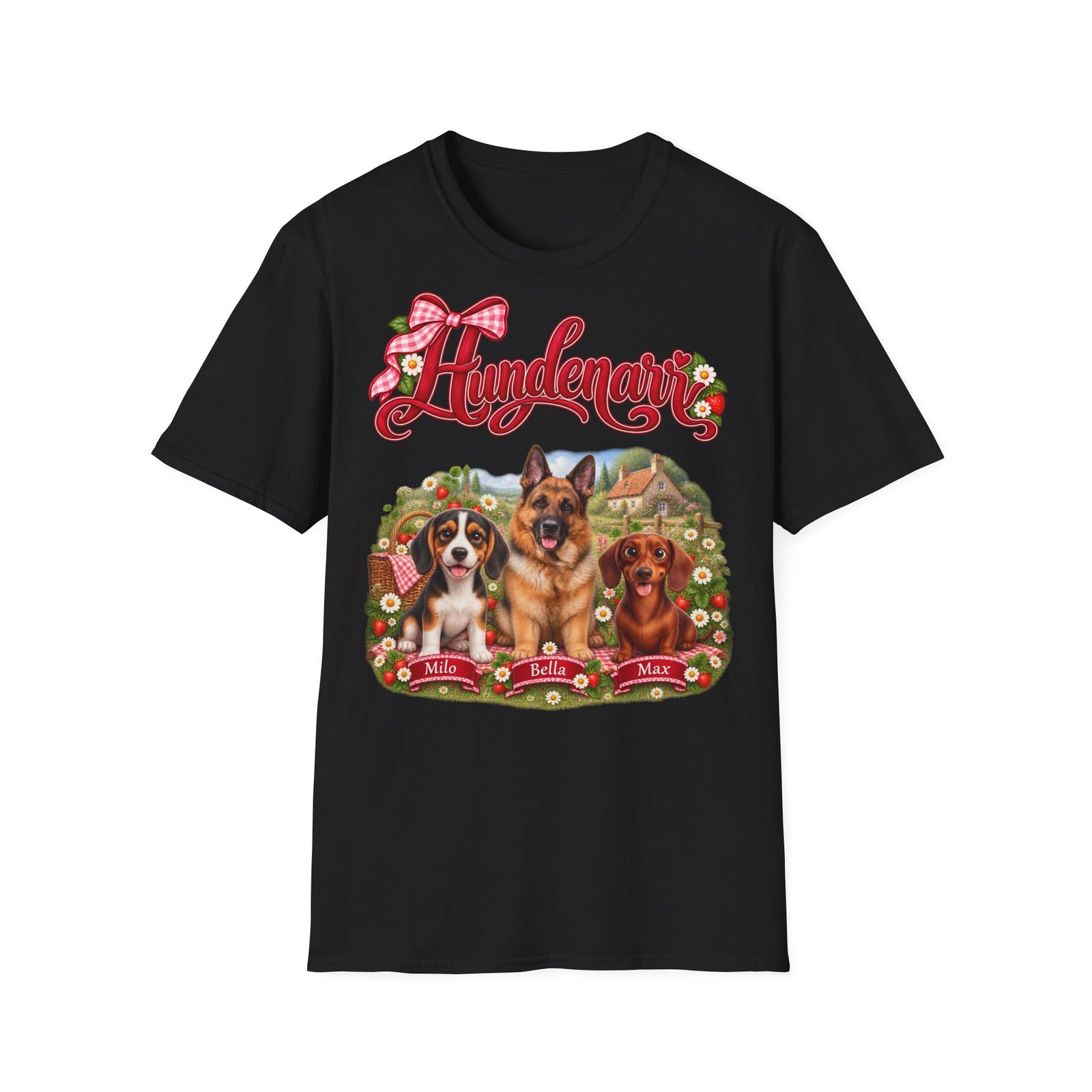 Personalisiertes T-Shirt – Hundenarr Erdbeer-Picknick – Foto 13