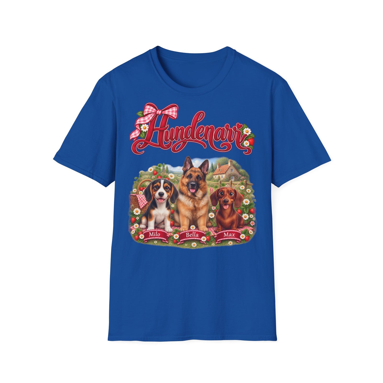 Personalisiertes T-Shirt – Hundenarr Erdbeer-Picknick – Foto 4