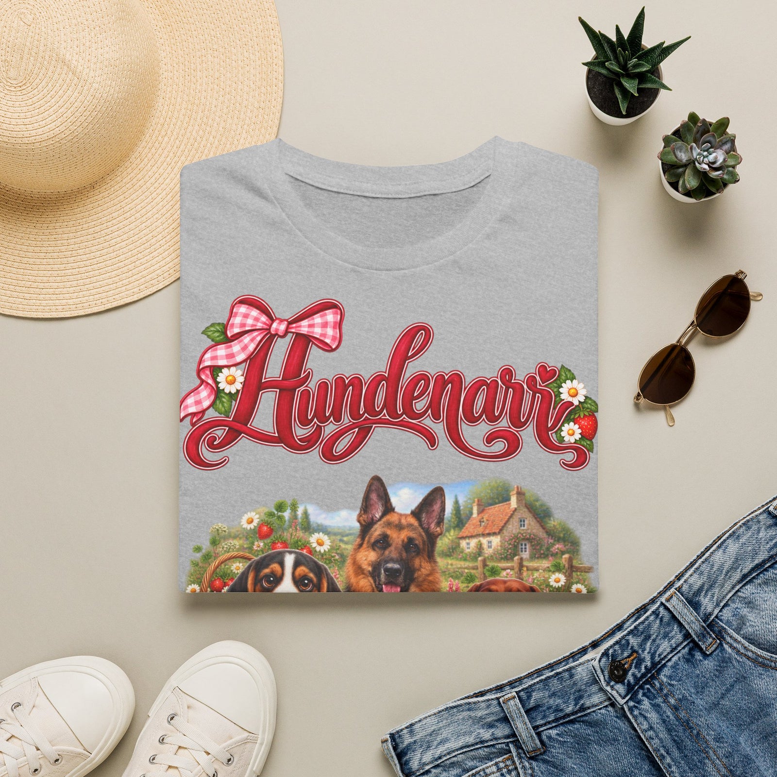 Personalisiertes T-Shirt – Hundenarr Erdbeer-Picknick – Foto 8