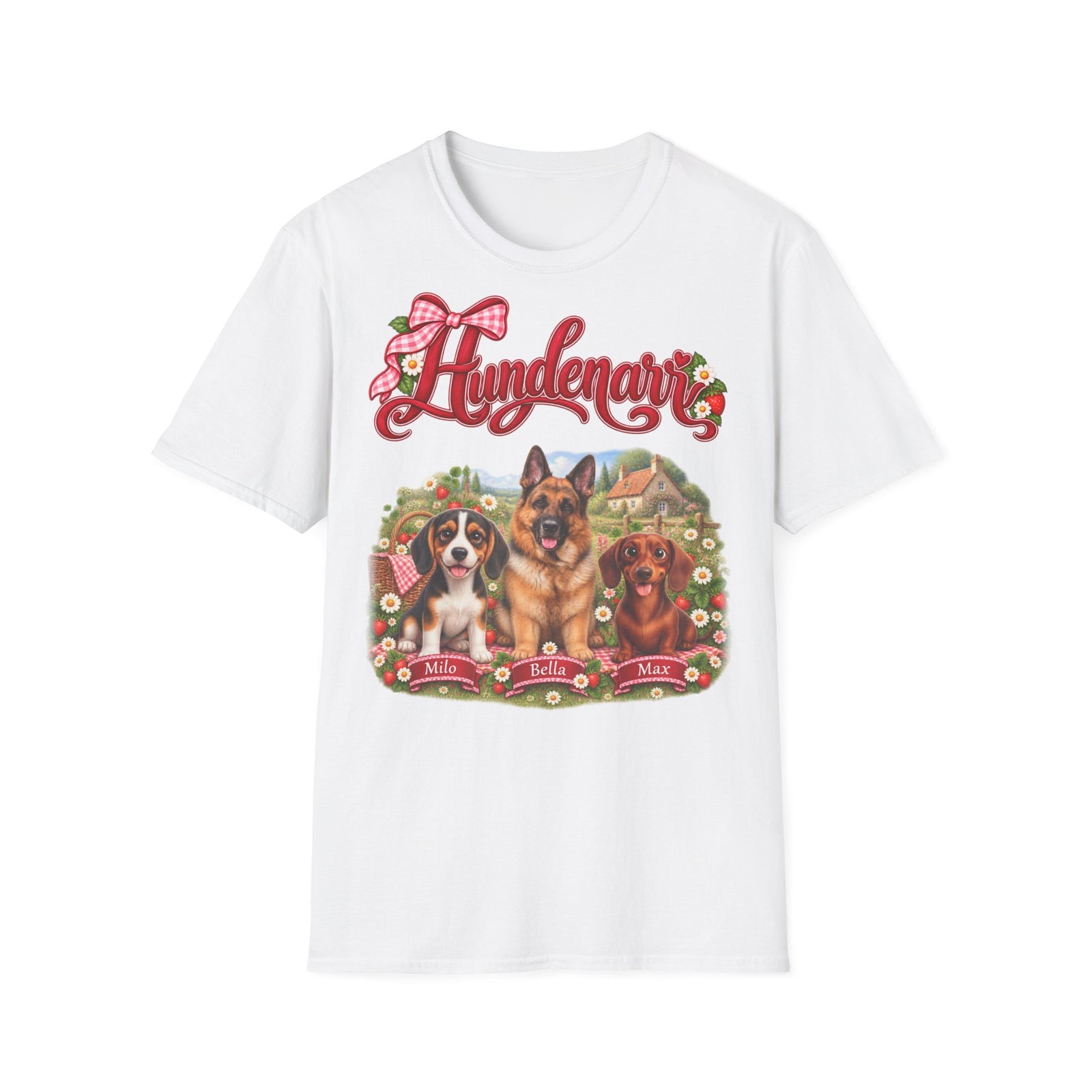 Personalisiertes T-Shirt – Hundenarr Erdbeer-Picknick – Foto 10