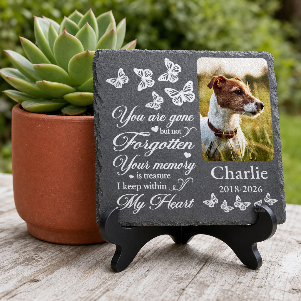 Personalized Slate Photo Memorial Stone