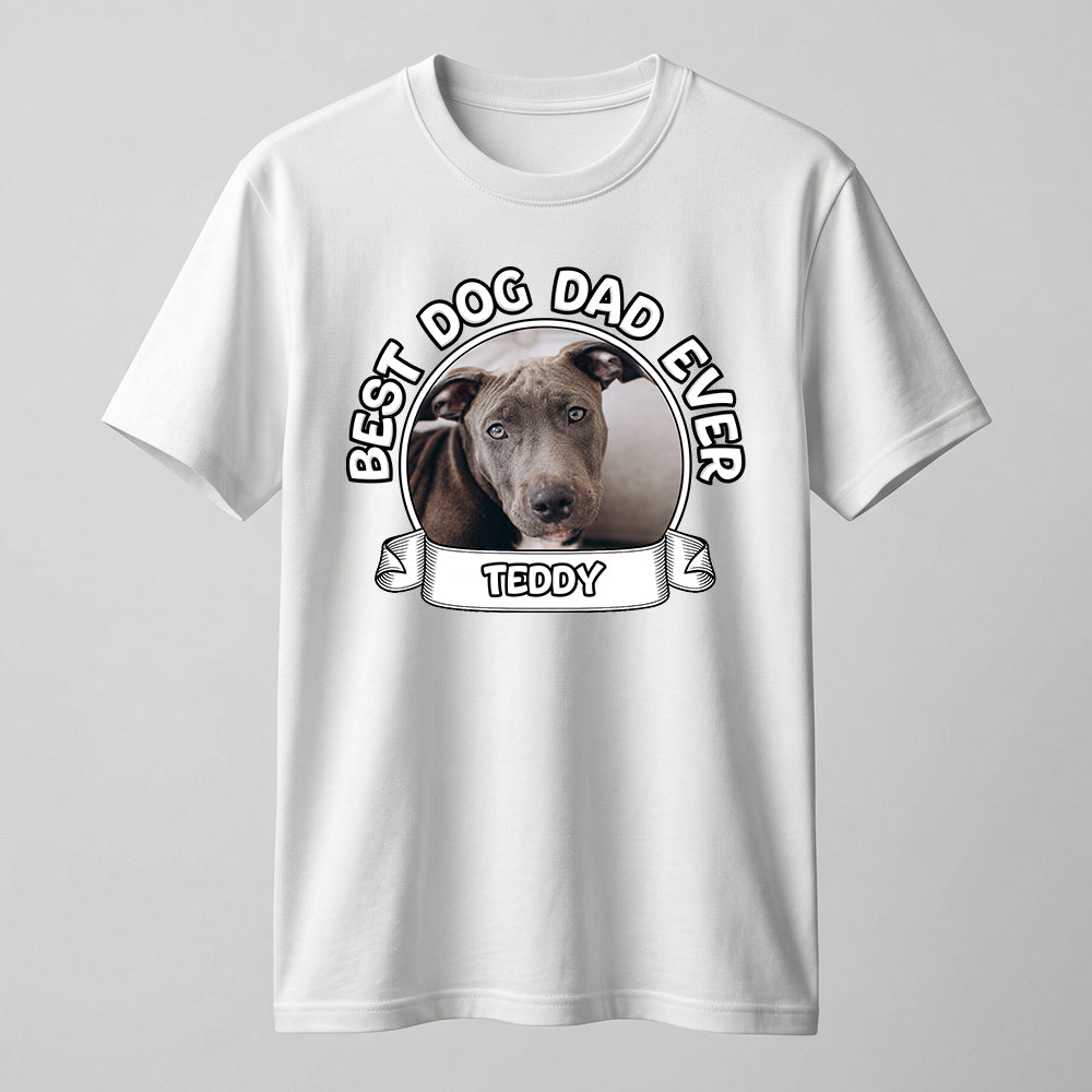 Personalized Dog Headshot Photograph T-Shirt