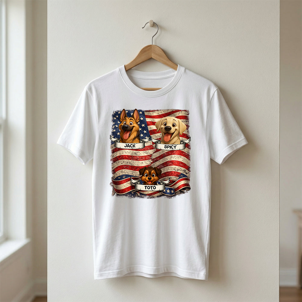 Personalized Patriotic Pups T-shirt