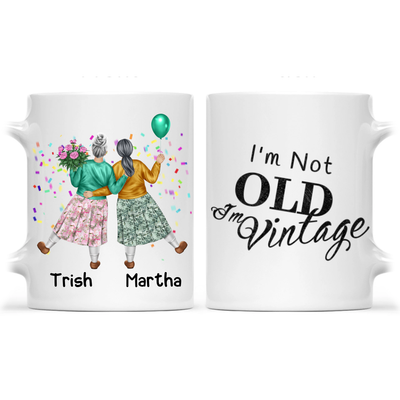 Vintage Girls Mug - Personalized Best Friends Mug