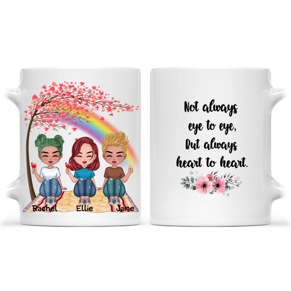 Tasse personnalisée pour frères et sœurs/amis – Jusqu'à 5 femmes – Tasse pour meilleurs amis 