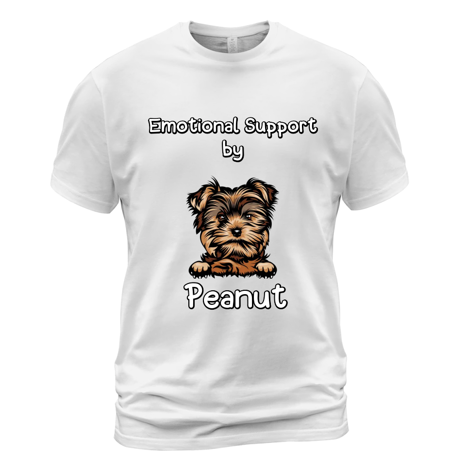 Personalized Pet T-Shirt - Emotional Support T-Shirt - Up to 5 Pets