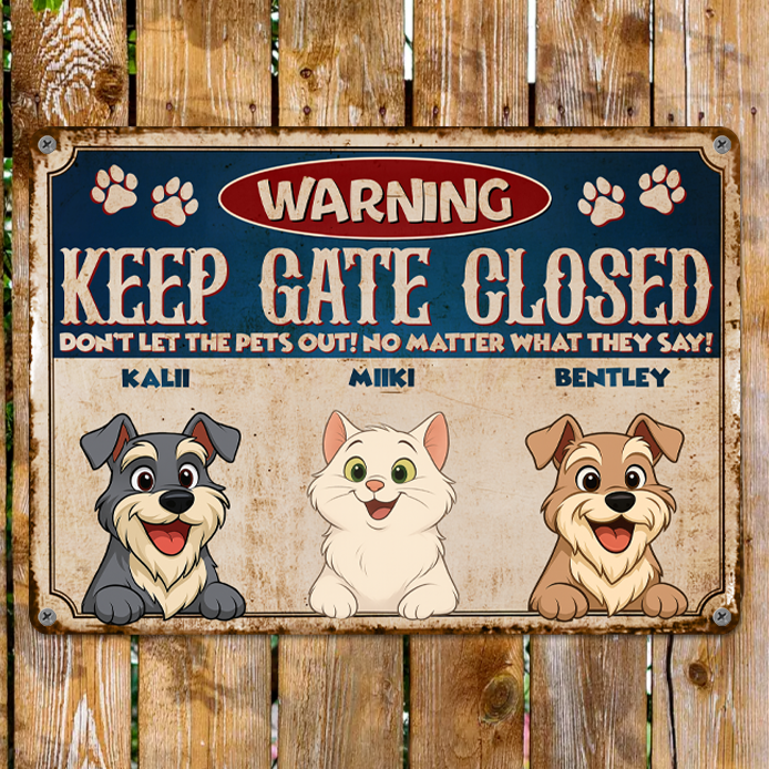 Personalized Metal Sign - Entrance Decoration - Pets Metal Sign