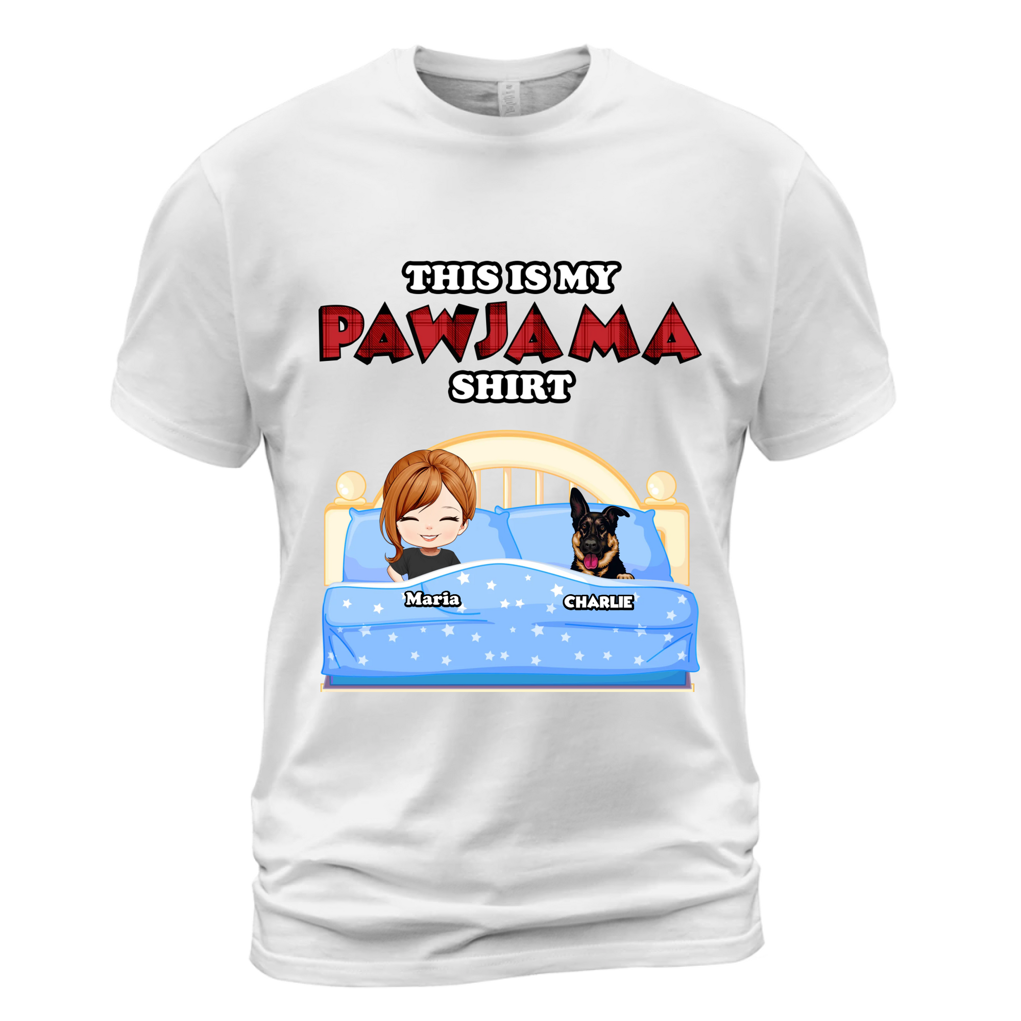 Pawjama T-Shirt - Personalized Sleep T-Shirt - Up to 6 Pets