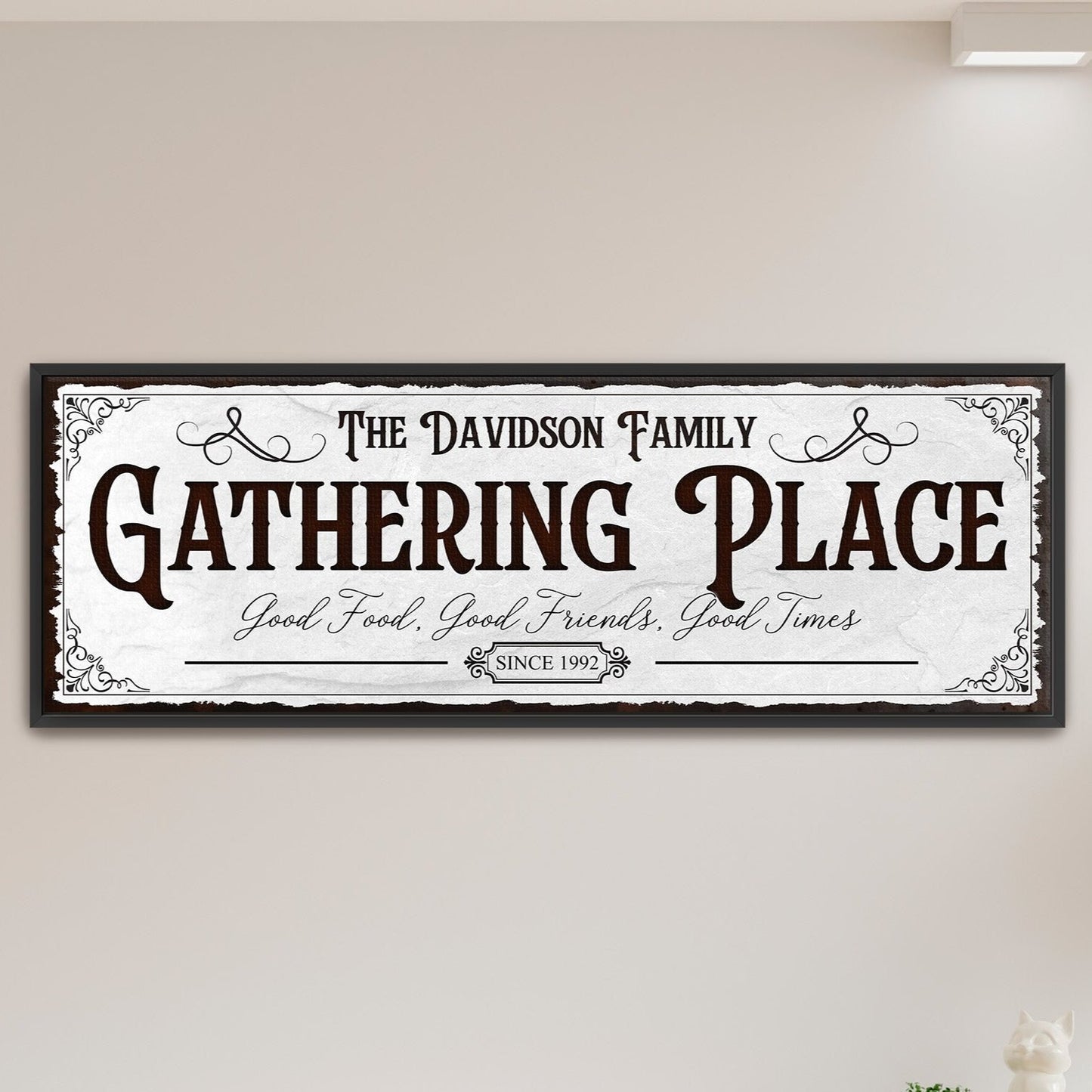 Personalized Living Room Canvas - Gathering Place Canvas - Personalized Home Decor