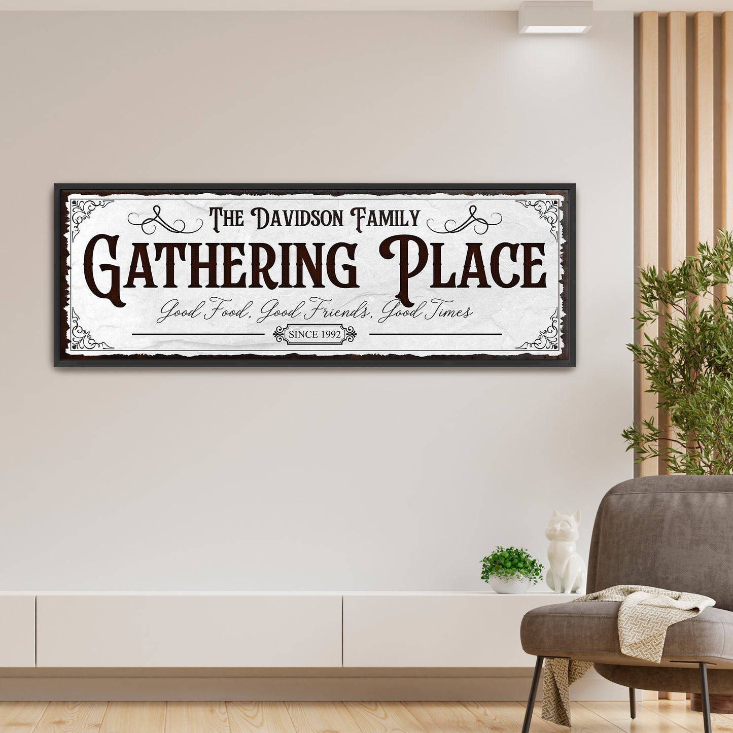 Personalized Living Room Canvas - Gathering Place Canvas - Personalized Home Decor