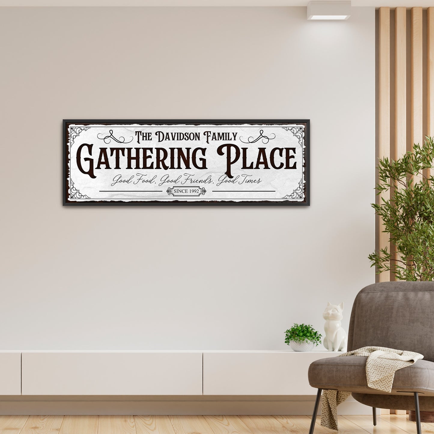 Personalized Living Room Canvas - Gathering Place Canvas - Personalized Home Decor