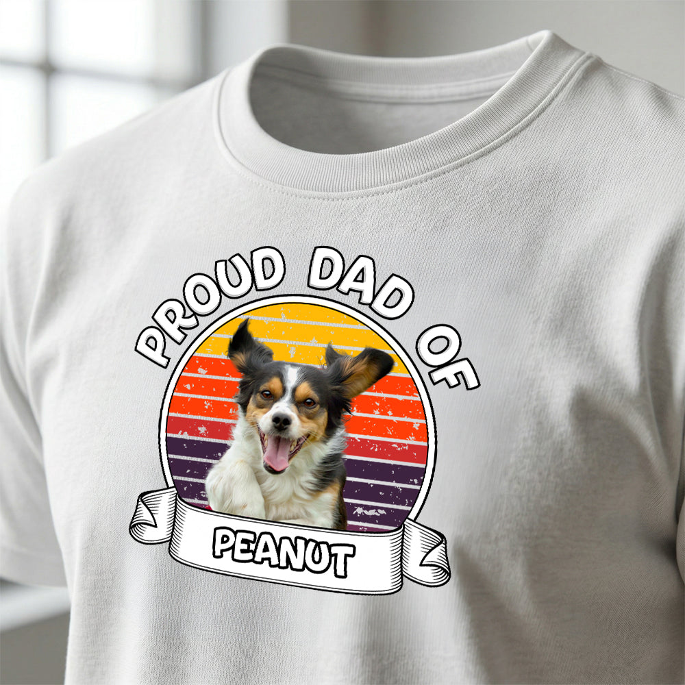 Personalized Dog Portrait Graphic Print Banner T-Shirt
